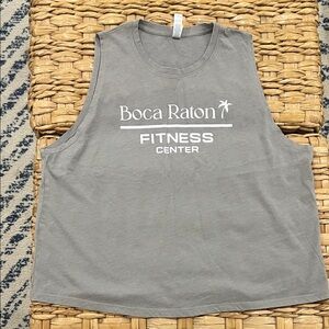 Gray Sleeveless Fitness Top